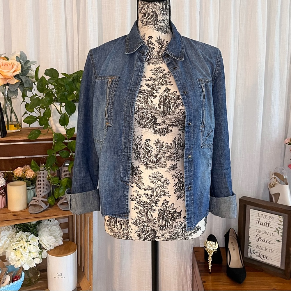 GSJ Denim Snap Button Down